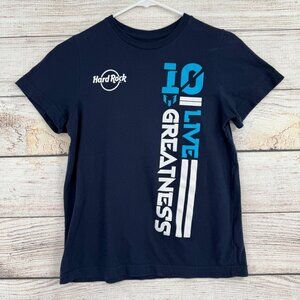 Messi x Hard Rock Live Greatness 10 T-Shirt Youth Medium Navy Blue‎